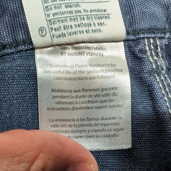 Carhartt FR Fire Resistant Blue Distressed Grunge Pants Men's 36 x 32 - Picture 6 of 8